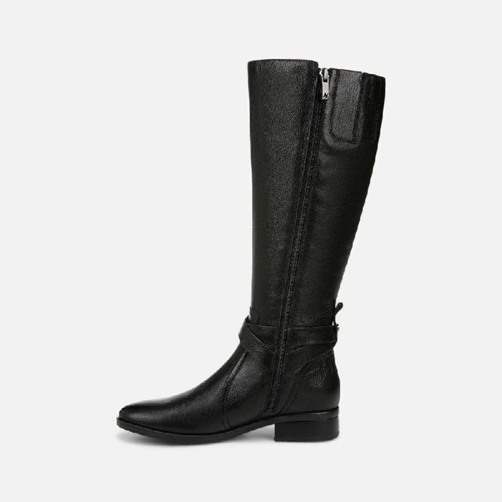 Naturalizer Rena 2 Boots 11W Black Leather Wide Calf Riding Style NIB msrp$325 - Picture 3 of 15